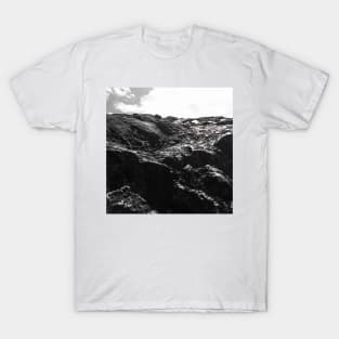 Black and white Rock Mountain T-Shirt